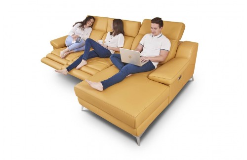 Sofá con chaise longue AGATHA 2