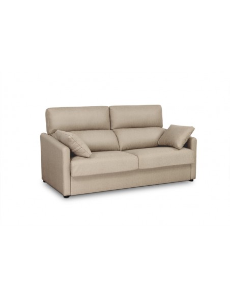 Sofá cama sistema italiano Cartagena beige con colchón 140x190 cm, 2 plazas
