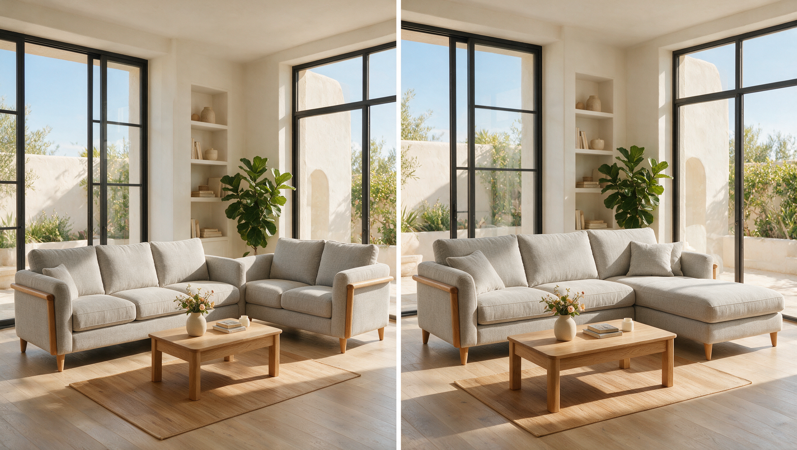 Sofá 3+2 o chaise longue: cuál encaja mejor en tu salón